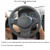 Fit for BMW BMW X3 E83 2007-2010 BMW X5 E53 2000-2006 High-end Suede Leather Hand Stitching Steering Wheel Cover Custom Design