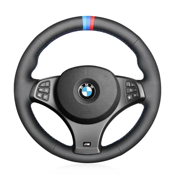 For BMW X3 (M Sport) E83 2005-2010 Custom Hand Stitching Steering Wheel Cover
