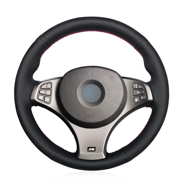 For BMW X3 (M Sport) E83 2005-2010 Custom Hand Stitching Steering Wheel Cover