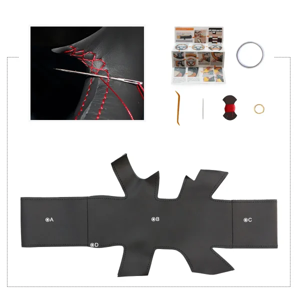 DIY Stitching Steering Wheel Covers for Seat Alhambra 2000-2010 缝制+细节