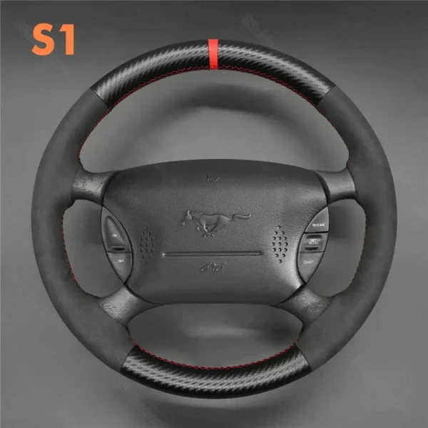DIY Stitching Steering Wheel Covers for Ford Mustang 1994-2004