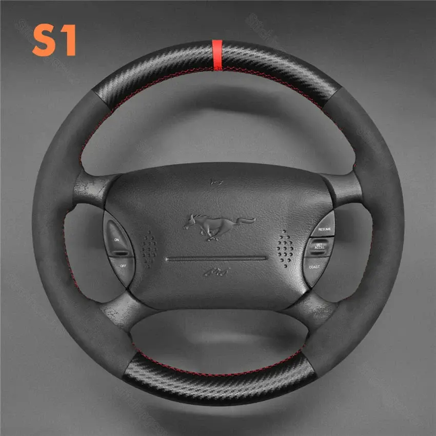 DIY Stitching Steering Wheel Covers for Ford Mustang 1994-2004