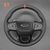 DIY Stitching Steering Wheel Covers for Ford Ranger 2023-2024