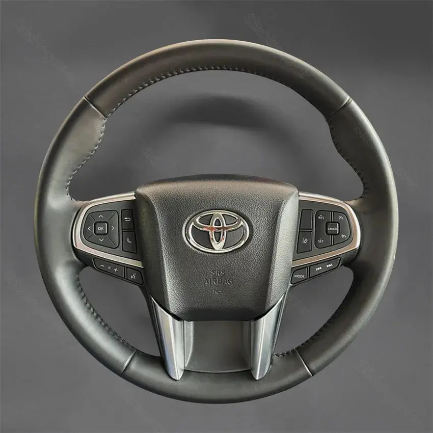 DIY Stitching Steering Wheel Covers for Toyota Hiace innova 2019-2024