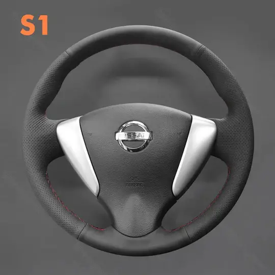 DIY Stitching Steering Wheel Covers for Nissan Sentra Versa Note 2013-2017