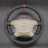 DIY Stitching Steering Wheel Covers for Nissan Patrol Y61 Maxima 2000-2003