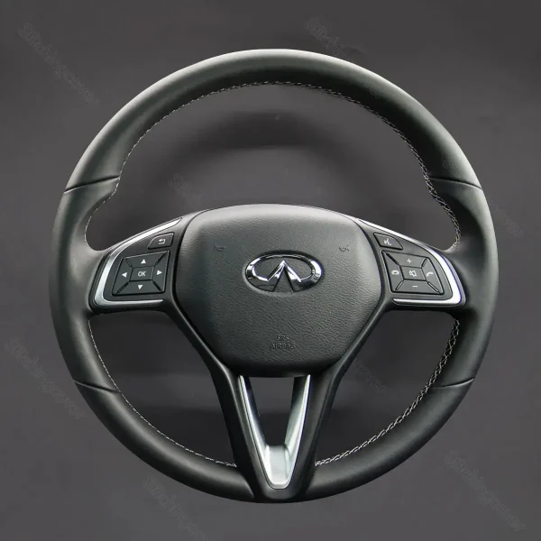 DIY Stitching Steering Wheel Covers Infiniti QX30 2016-2019