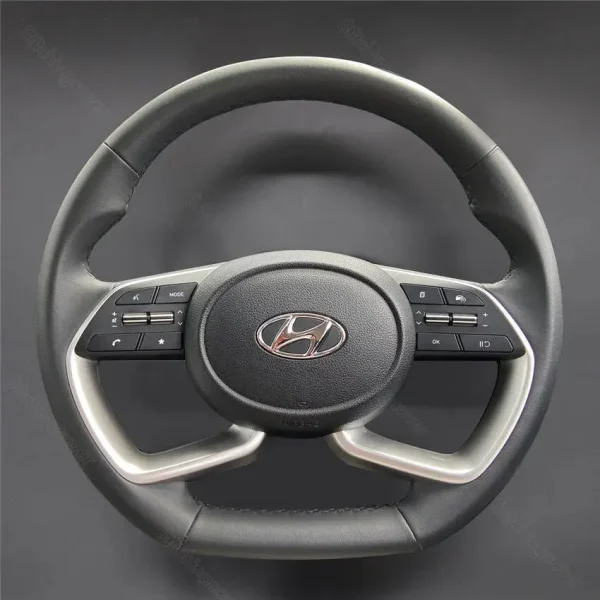 DIY Stitching Steering Wheel Covers for Hyundai Tucson i20 i30 Bayon 2020-2023