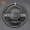 DIY Stitching Steering Wheel Covers for Hyundai i20 Bayon 2020-2024