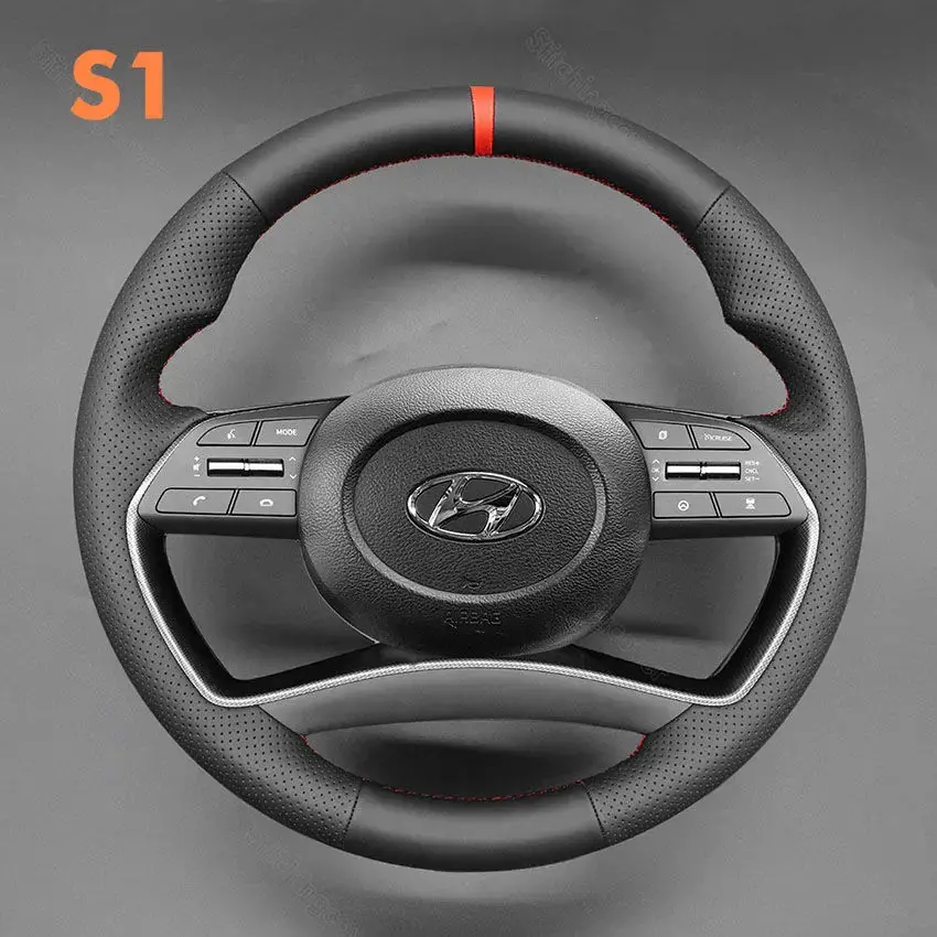 DIY Stitching Steering Wheel Covers for Hyundai Sonata STARIA 2020-2024