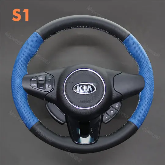 DIY Stitching Steering Wheel Covers for Kia Carens 3 Rondo 3