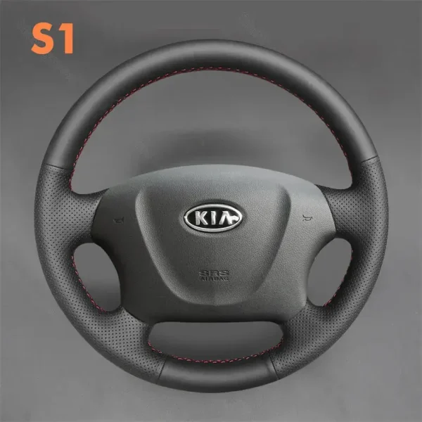 DIY Stitching Steering Wheel Covers for Kia Sedona Amanti Carnival Magentis