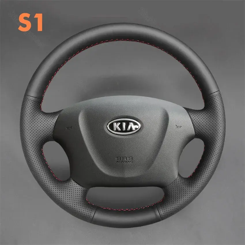 DIY Stitching Steering Wheel Covers for Kia Sedona Amanti Carnival Magentis