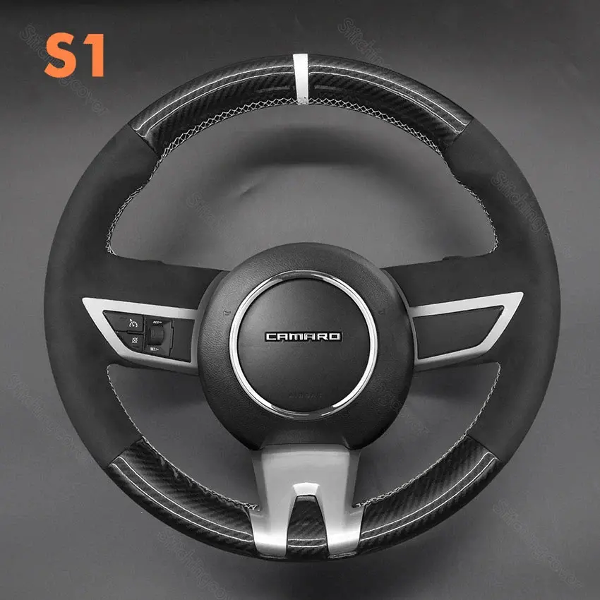 DIY Stitching Steering Wheel Covers for Chevrolet Camaro 2010-2011