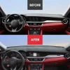Luxury Alcantara Car interior Dashboard Cover for Alfa Romeo Stelvio 2018-2023