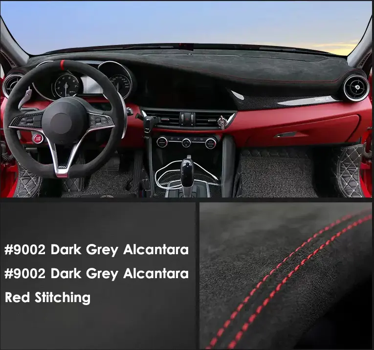 Luxury Alcantara Car interior Dashboard Cover for Alfa Romeo Giulia 2016-2023