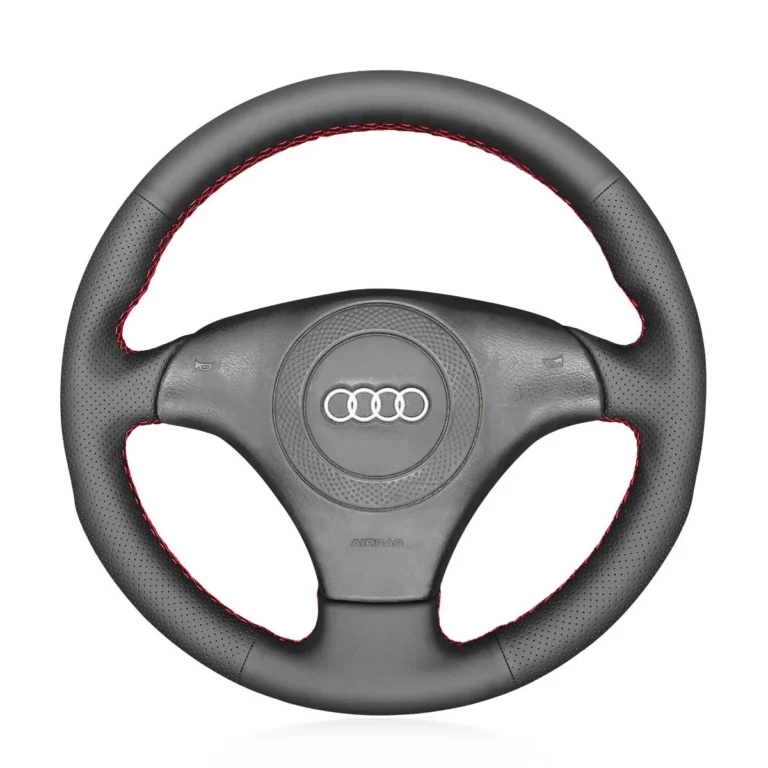 MEWANT Audi A8 TT S4 S6 S8 1998-2001 Genuine Leather Diy Steering Wheel Cover Wrap (4)